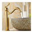 thumbnail image 1 of Grifo de baño mezclador de lavabo giratorio de 360°,Grifo de lavabo alto negro retro,Grifo mezclador de baño,Elevación de latón dorado, 1 of 5