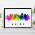 thumbnail image 1 of Pera Print Macau Skyline China Poster, Macau Cityscape Painting, Macau China Poster, Cityscape and Landmark Print, Home Wall Art, Office Wall Decor - 24x36 Inches, 1 of 1