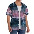 thumbnail image 2 of Kdxio Men'S Hawaiian Shirt For Men Short Sleeve Shirt Boat Lighthouse Storm Waves Summer Casual Holiday Beach Button Down T-Shirts, 2 of 5
