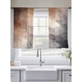 thumbnail image 5 of Abstract Oil Painting Sheer Curtains for Living Room Bedroom, Light-filtering Sheer Curtain, Brown Grey Watercolor Modern Art Light-Rod Pocket Voile Window Treatment Drapes, 52’’Wx45’’L, 2 Panels Set, 5 of 7
