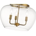 thumbnail image 2 of Z-Lite Joliet 3 Light Clear Glass Steel Semi Flush Mount in Matte Black, 2 of 7