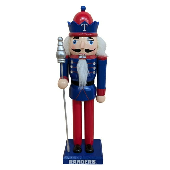 Texas Rangers 12" Wooden Nutcracker Statue