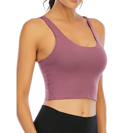 FALEXO Womens Sexy Crisscross Back Athletic Gym Yoga Workout Fitness Strappy Sports Bra