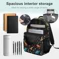 thumbnail image 4 of Yspwyqan Space Galaxy Dinosaur Backpack Set for School Kids, 4Pcs Lunch Box Set with Pencil Case, Large Capacity Adjustable Straps Daypack for Ages 8-15, 4 of 7