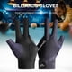 thumbnail image 5 of Guantes De Billar Guantes de billar con dedos abiertos, poliéster transpirable, entrenamiento amateur (negro cian), 5 of 6