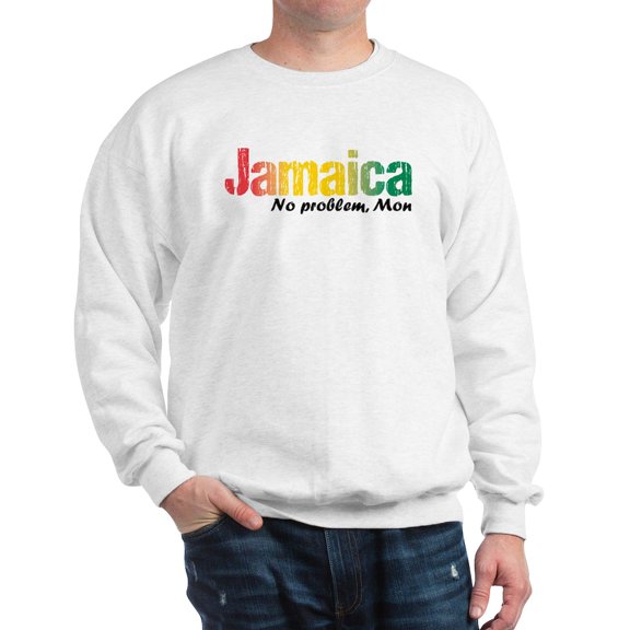 CafePress - Jamaica No Problem Tri Sweatshirt - Crew Neck Sweatshirt