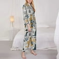thumbnail image 3 of Yiaed Llama and Cactus1 Print Pajamas Women's Long Sleeve Sleepwear Soft Button Down Loungewear Pjs Lounge Set Nightwear Womens Pajama Pants-, 3 of 7