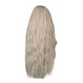 thumbnail image 2 of DOPI Women's Fashion Front lace Wig Gray Synthetic Hair Long Wigs Wave Curly Wig, 2 of 4