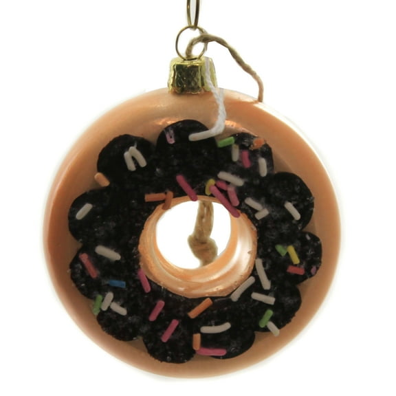 Holiday Ornaments Frosted Doughnuts Bakery Fresh Go087 Brown