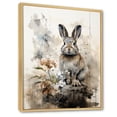 thumbnail image 2 of Designart "Rabbit Sumi Asian Painting II" Asian Floater Framed Canvas Art Print, 2 of 7