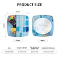 thumbnail image 6 of Gaeub Prague Ratter Dog in Bathtub Square Chair Seat Covers, Stretch Fitted Printed Chair Seat Cushion Cover for Kitchen, Office - One Size, 6 of 9