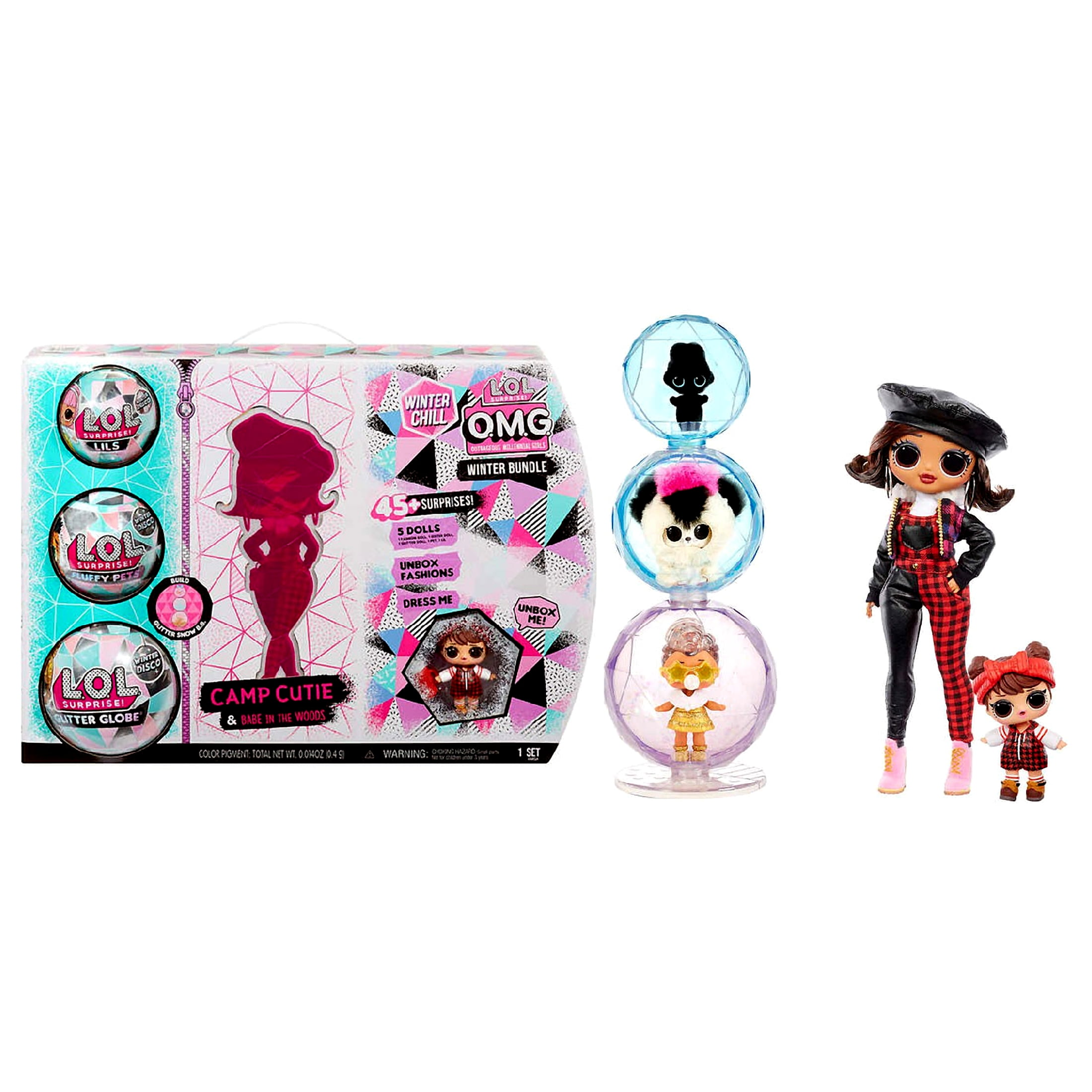 LOL Surprise OMG Camp Cutie and Babe In The Woods Winter Bundle