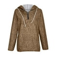 thumbnail image 3 of Vedolay Tops Women's Long Sleeve Sweatshirts Casual Crewneck Loose Fit Pollover Hoodie Fall Cute Tops,Brown XL, 3 of 4