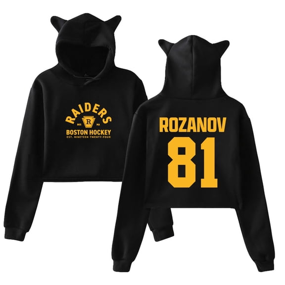 Tv Heated Rivalry Ilya Rozanov Hoodie Cat Ears Hooded Sweatshirt Long Sleeve Crop Top Women's Clothes