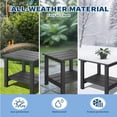 thumbnail image 4 of EastVita Outdoor Side Table 18 X 15 Inch Hdpe 2-Tier Patio Side Tables For Outside For Patio Pool Deck Indoor Backyard Black, 4 of 6