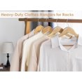 thumbnail image 7 of Wooden Hangers 30 Pack, Wood Coat Hangers for Closet, Heavy Duty Clothes Hangers for Suits, Shirts, Pants, Jackets, Natural Wood Color, 7 of 7