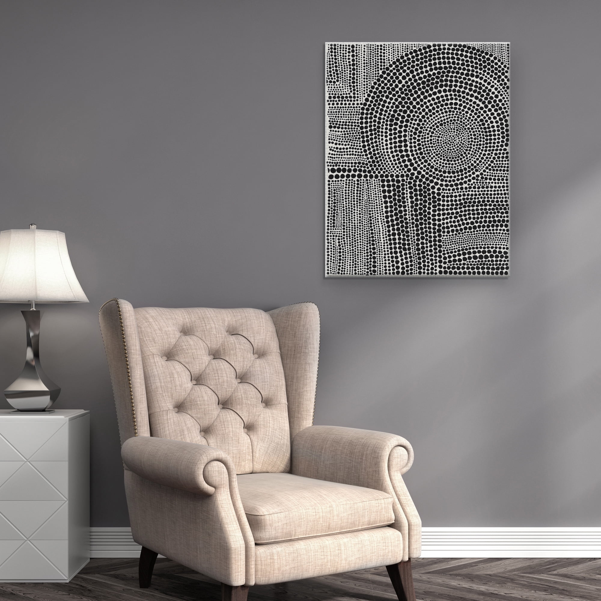 Masterpiece Art Gallery Clustered Dots B Abstract By Natasha Marie Canvas Art Print 22" x 28"