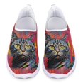 thumbnail image 1 of Zapatos casuales con estampado de gato lindo en 3D para mujer, nuevos zapatos deportivos para exteriores de verano y otoño, zapatos planos ligeros y cómodos de malla transpirable, 1 of 5
