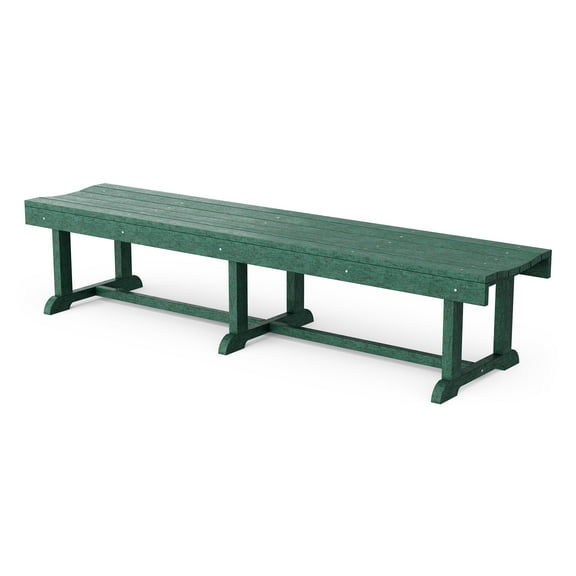 Wildridge Heritage 68" Patio Bench, Turf Green - Outdoor All-Weather HDPE Furniture