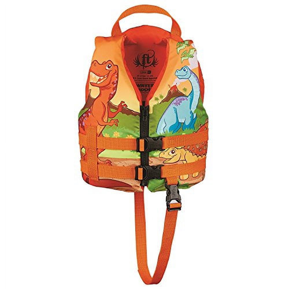 Full Throttle 104300-200-001-15 Water Buddies Life Vest Child 30-50Lbs. Dinosaurs