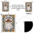 thumbnail image 5 of TiniDecor Howdy, Pumpkin Garden Flag – 28”x40” Fall Ghost with Cowboy Hat and Floral Border, 5 of 5