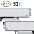 thumbnail image 2 of Set of 2 - 53 ft 53' 53 feet Trailer Length Vinyl Decal Sticker - Many Colors & Sizes - Trailer Sign Semi-Trailer Length Number Truck Safety Markings for Dry Van and Reefer Trailers (10" x 5", Blue), 2 of 8