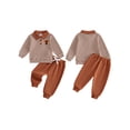 thumbnail image 2 of Cenuakty Toddler Boys Thanksgiving Outfits Striped Long Sleeve Sweatshirt and Pants, 2 of 9