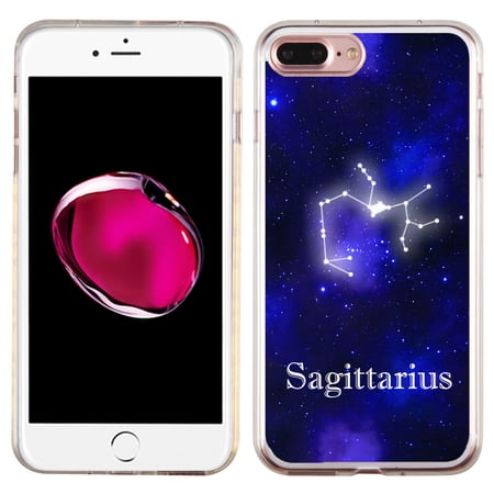 Slim-Fit Case for Apple iPhone 8 PLUS / 7 PLUS, OneToughShield ® Premium TPU Gel Protector Phone Case - Zodiac / Sagittarius