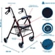 thumbnail image 5 of Andadera Rollator Magnimed 2 En 1 Silla y Andadera de Aluminio Color Vino Soporta hasta 110kg, 5 of 7