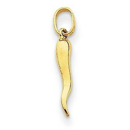 Horn Pendant Celtic Horn - 14k Yellow Gold Italian Horn Pendant