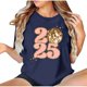 thumbnail image 5 of Camisetas de Manga Corta para Mujeres, Camiseta de Cuello Redondo Impresa de Moda, Primavera Y Verano Casual, 5 of 9
