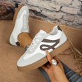 thumbnail image 5 of NOKIO Women's Retro Sneakers Fashion 𝖫a𝖼e Up Athlet𝗂c Shoes Casual Non-S𝗅ip Walking Shoes Lightweight Daily Walking Shoes for Back to College, 5 of 8