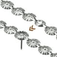thumbnail image 4 of Uxcell 5Pack 1Meter Flower Upholstery Tacks Strips Trim Sofa Decorative Nails, Silver, 4 of 5