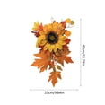 thumbnail image 2 of Oioii Fall Swag Artificial Flowers for Autumn Decoration Artificial Sunflowers Maple Leaf Hanging Floral Swag Wedding Arch Garland Wreath for Front Door Wall Decor Halloween Thanksgiving, 2 of 6