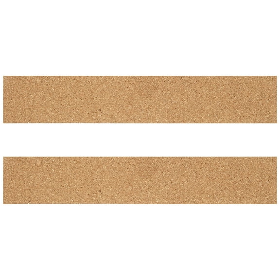 2pcs Cork Board Strips Cork Bulletin Bar Strips Frameless Memo Board for Office