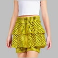 thumbnail image 2 of jobturf Girls Skirt Sparkly 2 Layer Ruffle Sequin Skorts Elastic Waist Built in Shorts Dance Party A Line Skirts Kids Clothes Size 4-14 Years, 2 of 7
