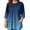 Dark Blue, variant on GIPQJK Plus Size Tops for Women 3/4 Length Sleeve Round Neck Plus Size Tee Shirt Basic Gradient Tunic Tops Casual Lightweight Blouses with Pockets,Cyan XL
