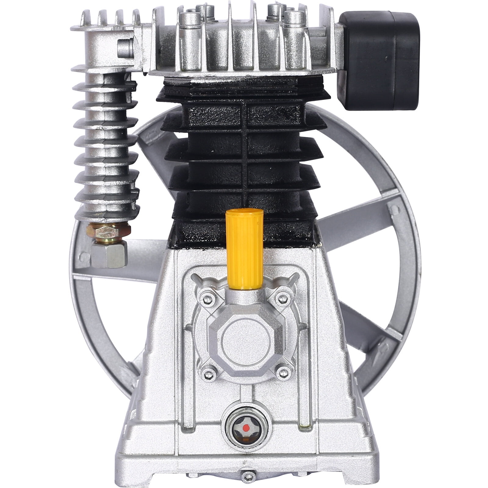 2HP Air Compressor Pump Head - 1.5KW Aluminum Piston Style Replacement Pump, 115 PSI Max Pressure, 6 CFM Air Delivery, 120V for Industrial & Home Use