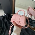 thumbnail image 3 of Bolso de mano sencillo y elegante de color sólido para principios de otoño, bolso bandolera versátil, bolso cuadrado pequeño, estilo coreano para mujer, 3 of 6