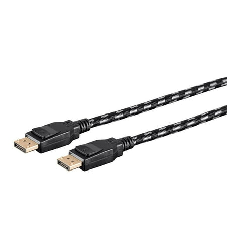 UPC: 0889028120576 | Monoprice Braided DisplayPort 1.4 Cable – 1.5 Feet – Gray | 32.4Gbps  HBR3  HDR  DSC  8K@60Hz UHD  Compatible for Gaming Monitor  TV  PC  Laptop and More