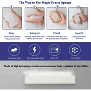 Magic Sponge Eraser, 100 Pack Melamine Sponge Foam, Multi-Functional Household Cleaning Sponge for Kitchen, Bathroom, Sink, Bathtub, Shoes, Wall