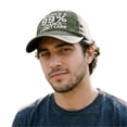 thumbnail image 7 of There's A 99% Chance I Don't Care Embroidered Baseball Cap, Adjustable Distressed Cotton Dad Hat for Men and Women, Funny Statement Cap for Outdoor, Casual Wear, and Gift - Army Green, 7 of 7