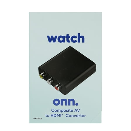 onn Composite AV to HDMI Converter, Black
