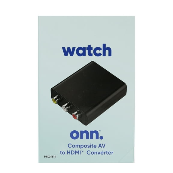onn Composite AV to HDMI Converter, Black
