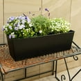 thumbnail image 5 of Topboutique Rail Hanging Planter 2 Pcs Metal Iron Hanging Flower Pots Rectangle Plants Holder Window Flower Box Outdoor Balcony Railing Planter Pots for Home Decors,16.3*5.5*4.9 inch, 5 of 7