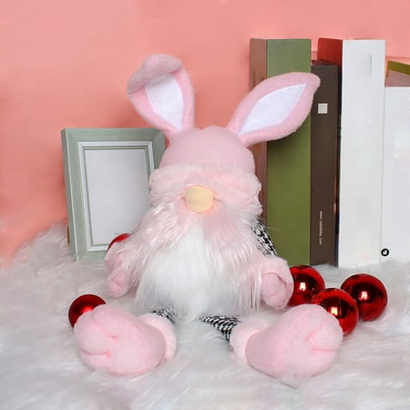 

Downspout Statue Easter Long Legged Bunny Doll Ornaments Cute Doll Home Holiday Decoration Supplies Easter Bunny Ornaments Decorations
