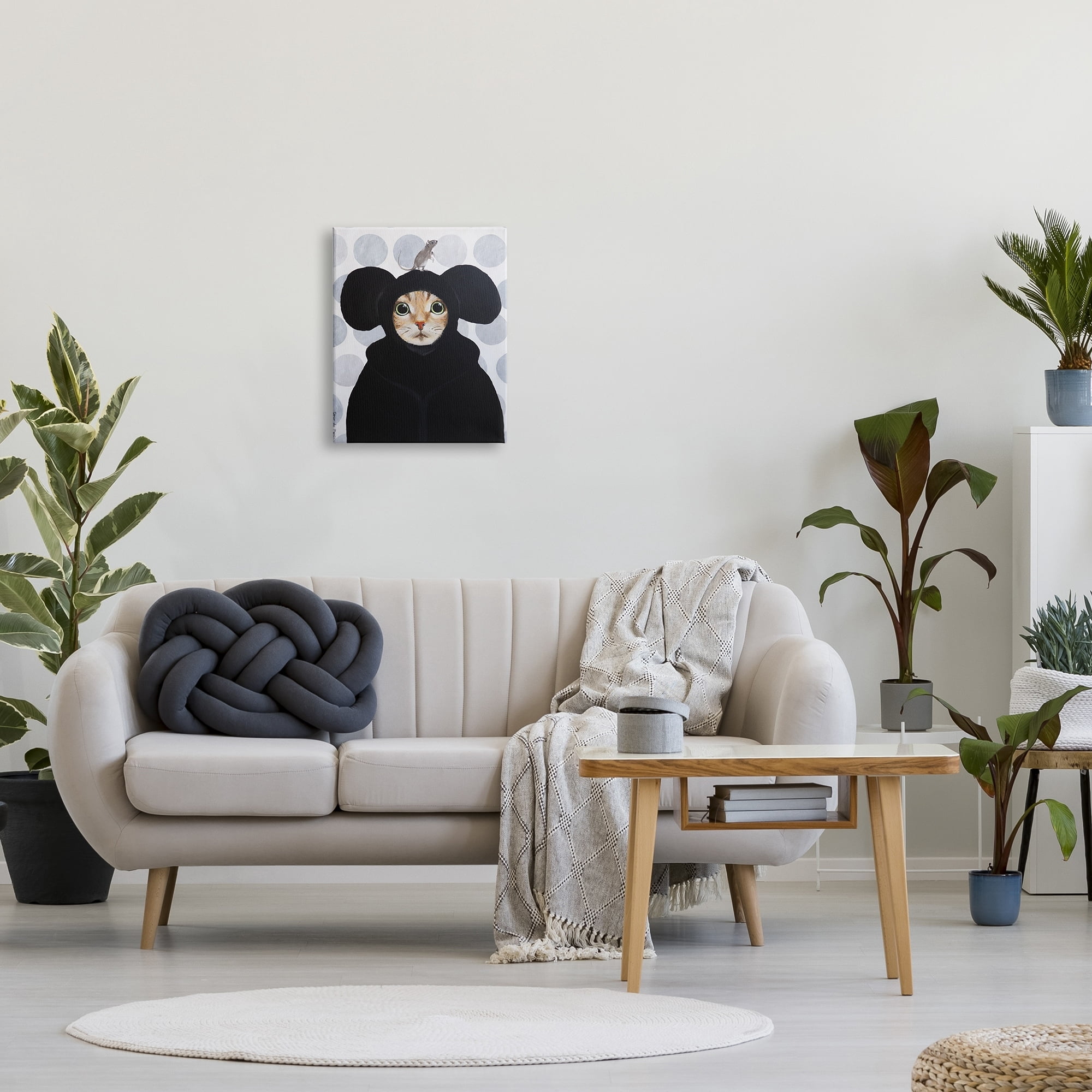 Stupell Industries Cat & Mouse Funny Animals Animals & Insects Painting Gallery Wrapped Canvas Print Wall Art