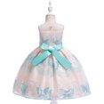 thumbnail image 6 of Summer Savings Clearance! Edvintorg 3-8Years Kids Dresses For Girls Fashion Solid Color Butterfly Embroidery Bowknot Birthday Party Flowers Gown Kids Dresses Princess Costumes For Girls, 6 of 7