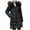 Black, variant on Women's Winter Warm Plus Size Puffer Coat Casual Colored Long-Sleeved Hooded Jacket Lightweight Puffer Jacket(Black XL)