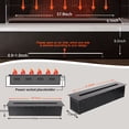 thumbnail image 3 of 59" 3D Electric Water Vapor Fireplace Insert Decoration Embedded Realistic Steam Flames Fire Place for Office,Home Humidifier FIreplace Stainless Steel, 3 of 11